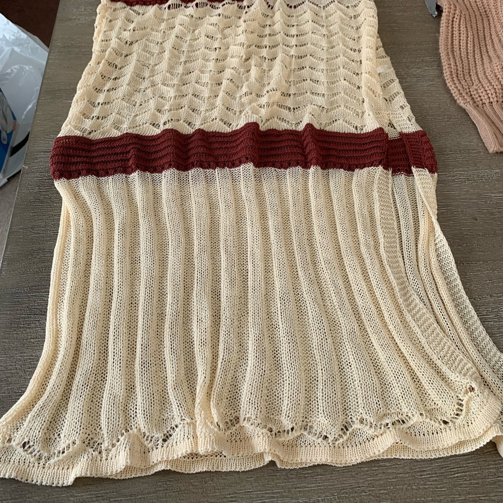 Knit bikini cover up halter dress - Picture 2 of 4